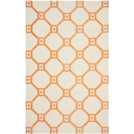 Safavieh Cedar Brook Hand Loomed Rectangle Area Rug, Ivory and Orange - 5 x 8 ft. CDR269N-5
